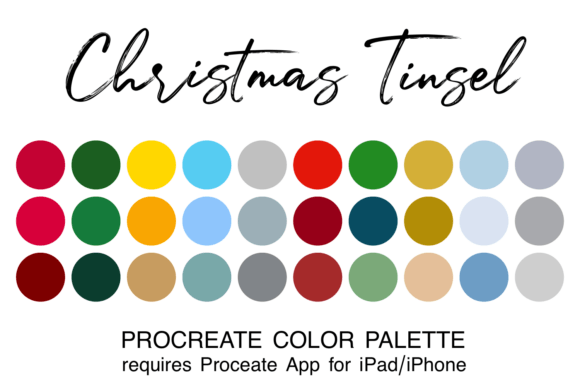 Download Christmas Tinsel Procreate Color Palette - Premium Resources